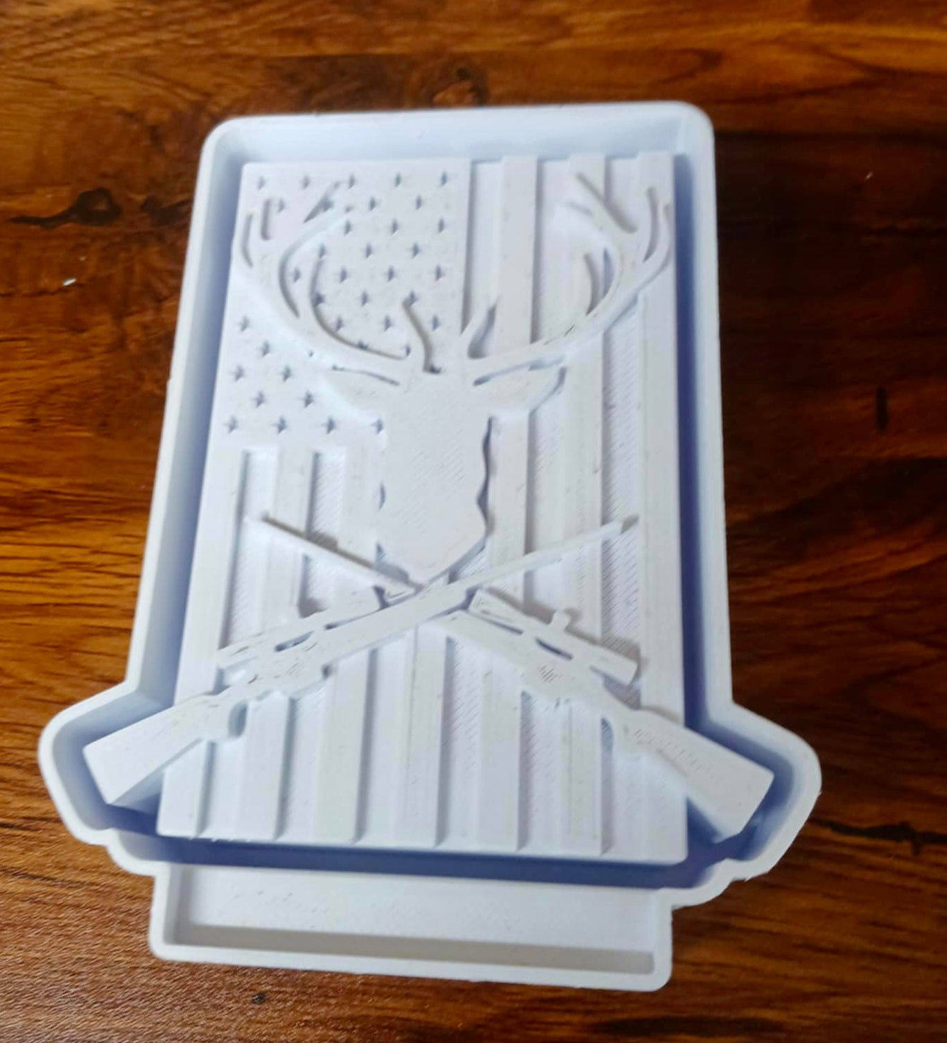 Hunting Deer Rifle Flag Mold